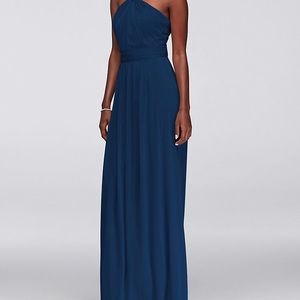 David's Bridal Dresses - Y-Neck Long Mesh Dress David's Bridal Dresses - Y-Neck Long Mesh Dress